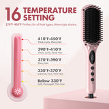 MiroPure Enhanced 2-In-1 Ceramic Ionic Hair Straightening Brush