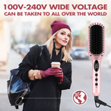 MiroPure Enhanced 2-In-1 Ceramic Ionic Hair Straightening Brush