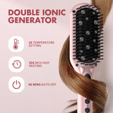 MiroPure Enhanced 2-In-1 Ceramic Ionic Hair Straightening Brush