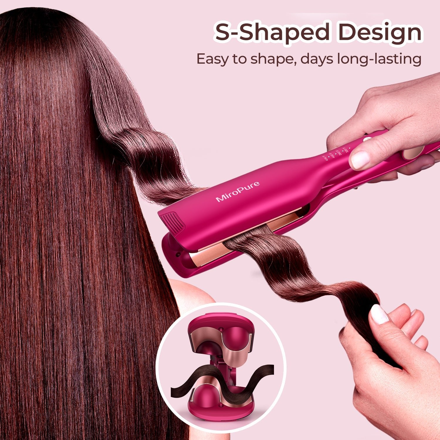 MiroPure 803A Hair Curling Iron, Hair Waver Iron (1 inch) - Miropure