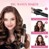 MiroPure Curling Iron, 1 1/2 Inch Hair Curling Iron with Ceramic Coating, Professional Curling Wand, Fast Heating up to 450°F, Wide Voltage for Worldwide, Temperature Lock & 60 Mins Auto Off - Miropure