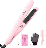 MiroPure Flat Iron for Hair, Infrared Ceramic Hair Straightener, 2-in-1 Straightener and Curls Suitable for All Hair Types, Making Hair Shiny and Silky - MIROPURE