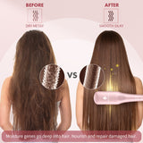 MiroPure HC009 Enhanced 2-In-1 Ceramic Ionic Hair Straightening Brush - Miropure